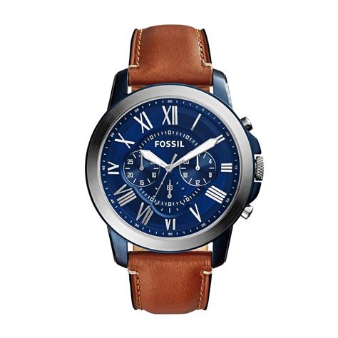 fossil leather watch.